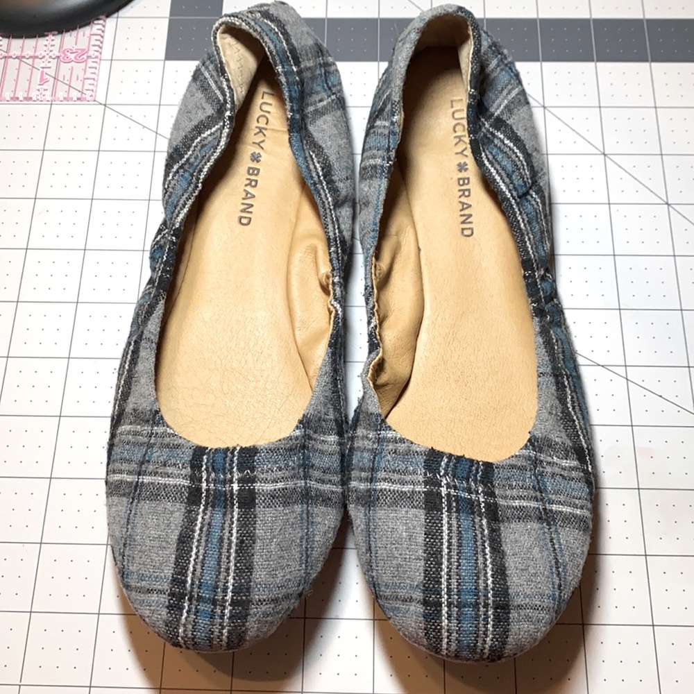 Lucky Brand Plaid Flats